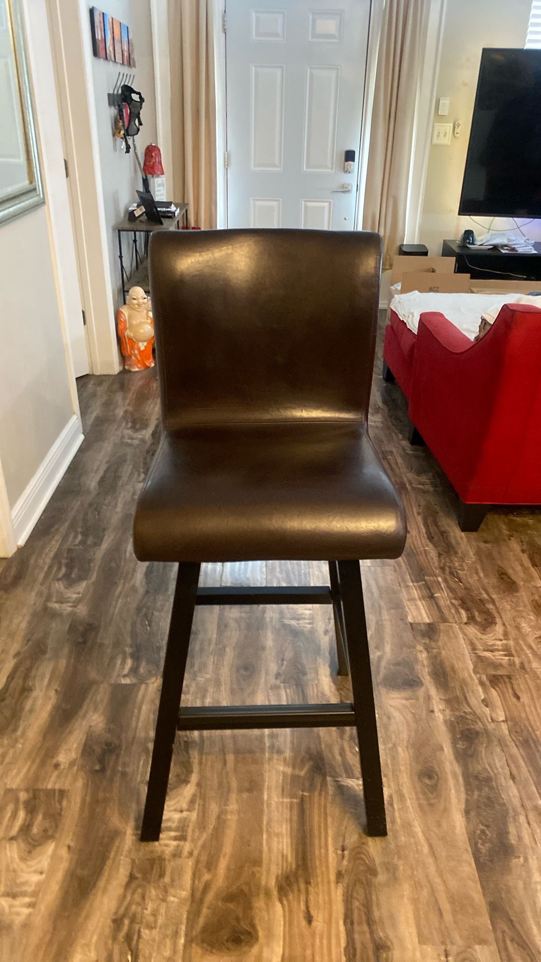 Swivel Bar Stool Brown And Black
