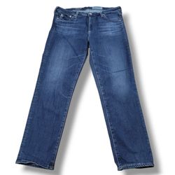 Adriano Goldschmied Jeans Size 31 W32"L26" AG The Prima Mid Rise Cigarette Crop Jeans Measurements In Description 