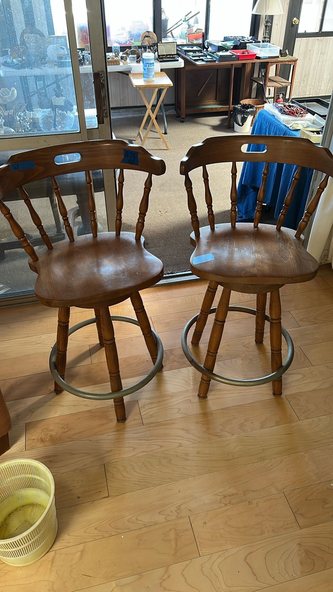 Pair of Vintage Swivel Bar stools