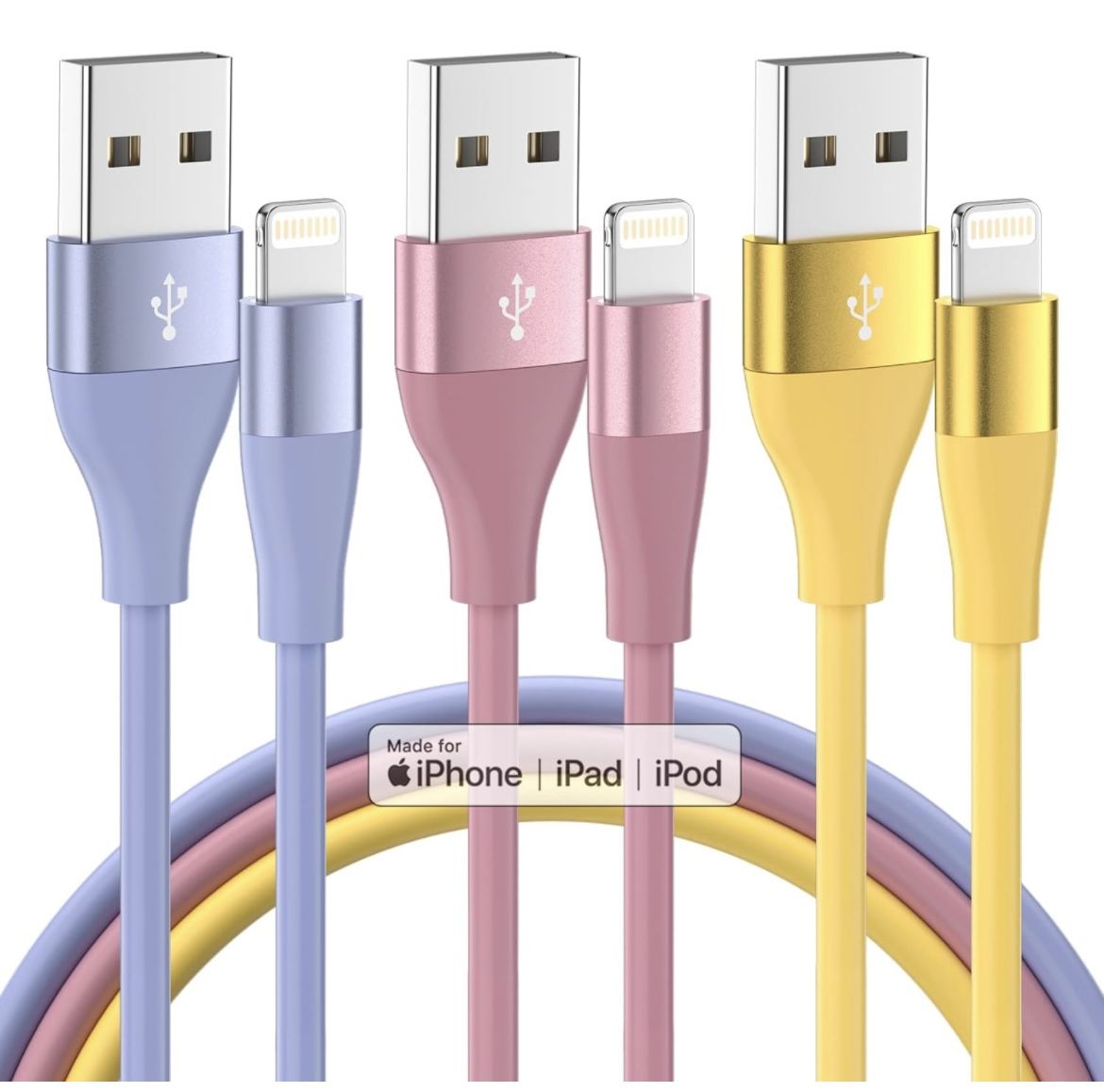 Brand New iPhone Charger 3Pack 10FT Apple MFi Certified Lightning Cable Fast Charging iPhone Charger Cord