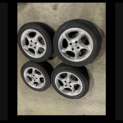 4 —195/55r15 4x100 4x3.94 Acura Integra Civic Fit Corolla Xa Xb Ia Echo Miata Wheels Rims Tires!!