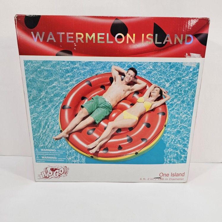 Bestway H2OGO! 6'2" Red Watermelon Island Inflatable Pool Float 1.88m