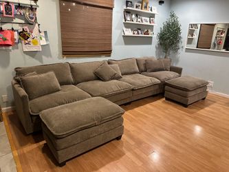 Luxury Cloud Modular Sectional Sofa Mocha