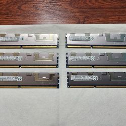 LOT OF 6 - SK Hynix 32gb RAM 4rx4 PC3L-10600R-9-13-AB1 HMT84GR7AMR4A