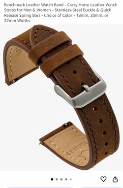 Benchmark Crazy Horse Leather Watch Band
