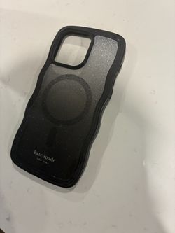 Kate Spade Wavy MagSafe iPhone Case - Black Glitter Ombre
