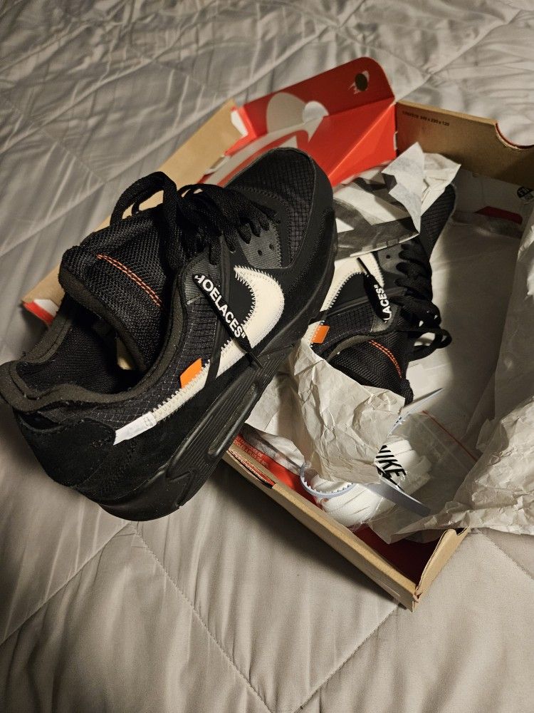 Nike Air Max 90 Black Off White Edition Size 10.5