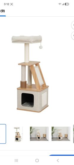 New 3-Level Acrjvith Cat Tree Laminated Board with B Perch