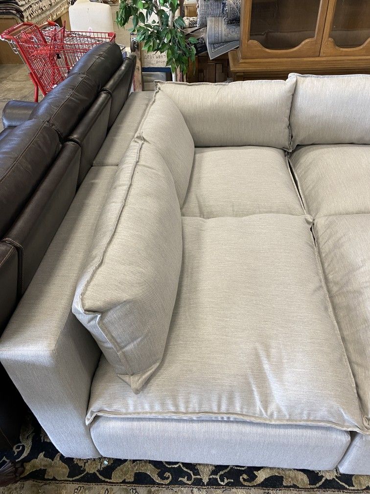 Joybird Gray Midcentury Modern Modular Grand Sectional for Sale in