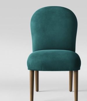 Caracara Rounded Back Dining Chair Velvet Teal - Opalhouse