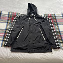 Abercrombie & Fitch Windbreaker Jacket Men’s Large – Black, Water-Resistant, Lightweight