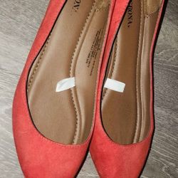 Merona Red Flats Shoes Women 9
