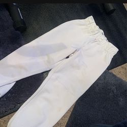 White, Charcoal, And Blue Softball Pants