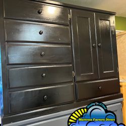 Black Pinewood Wardrobe Closet Dresser New Chest Ropero Nuevo 