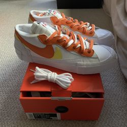 Sacai Nike Blazer Low Yellow White Orange New Size 10.5