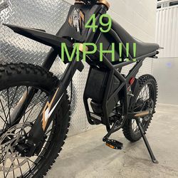 Electric Dirt Bike E-Moto GT73 Pro, 49mph, Knobby Dirt Bike Tire, Steel Spoke Rims