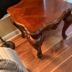 French Louis XV Style  Small Square Walnut Parquet Game Table 