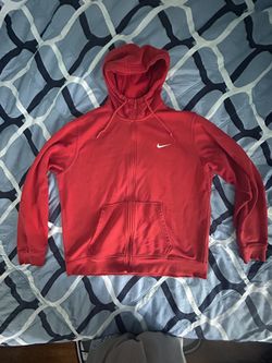 Red Nike Zip Up LARGE