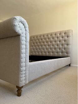 King Size Sleigh Bed Frame, Restoration Hardware, CLEAN!