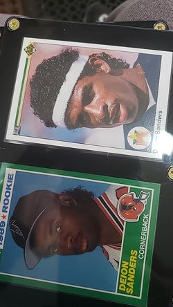 Deion sanders football and baseball rookies