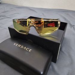New Versace Gold Unisex Sunglasses
