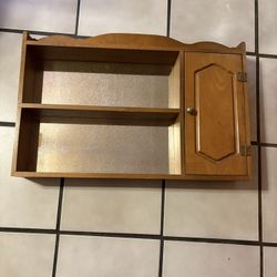 Mirrored Wood Shelf 