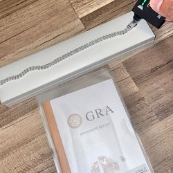 Moissiante stones Vvs 3ct silver 6mm Cuban link chain (PASSES DIAMOND TESTER )