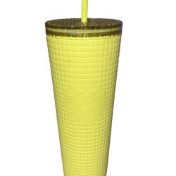 Starbucks Bright Yellow Textured 24 Ounce Tumbler