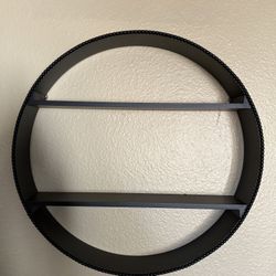 Modern Circular Floating Wall Shelf - Matte Black