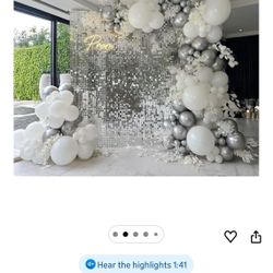 Shimmer Wall Backdorp Shimmer Wall Backdrop Silver Wall Panels 24Pcs Square Sequin Shimmer Wall Backdrop Decoration for Birthday Party,Wedding, Annive