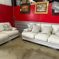 $34 Down Payment Ashley Living Room Set Sofa and Loveseat Merrimore
