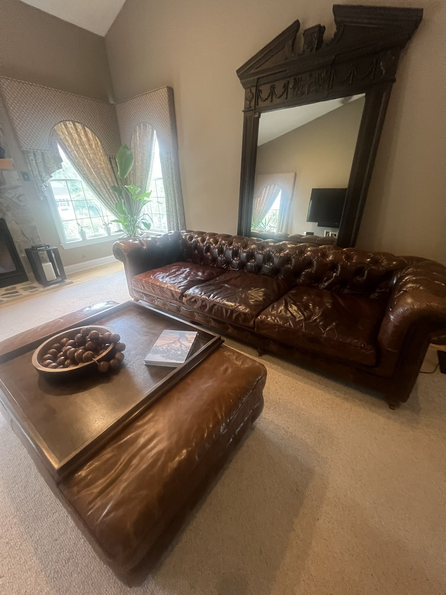 Restoration Hardware Sofa , Chair & Ottoman