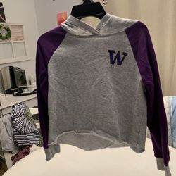 Justice UW Huskies Hooded Sweatshirt Crop
