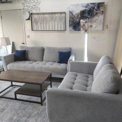 Two Light Gray Matching Couch Sofas Free Delivery 