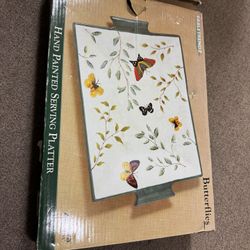 CA. SAKURA ONEIDA TABLETRENDZ  BUTTERFLIES 16” PLATTER. RETIRED