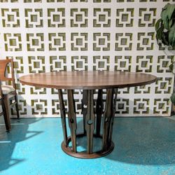 Mid Century Round Dining Table 