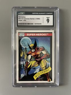 Wolverine Rookie Card 1990 Impel Marvel Universe CGC Graded 9 MINT