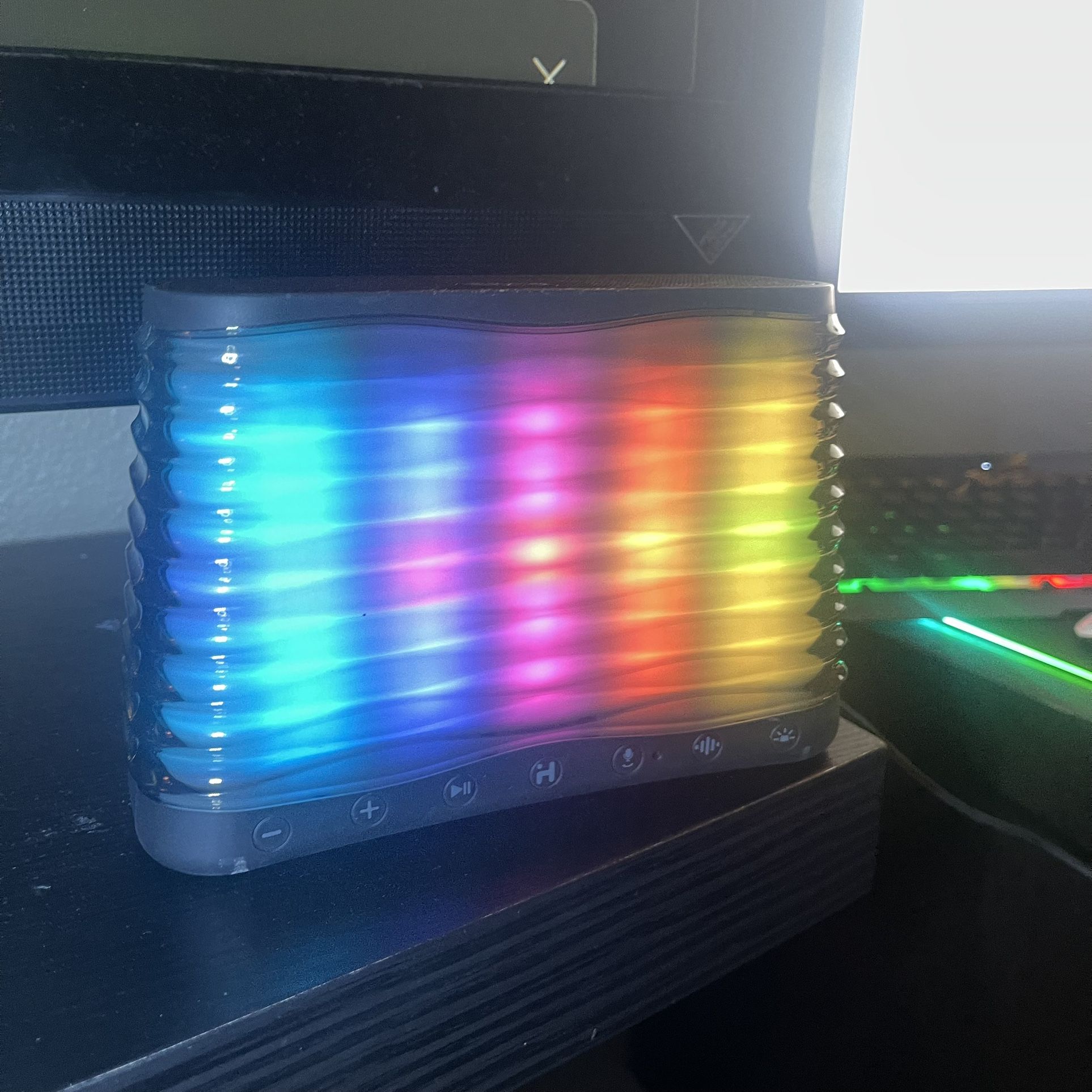 iHome iBT751 Color Changing Bluetooth Stereo Speaker with Disco Rear Projection Lighting, Asking $40