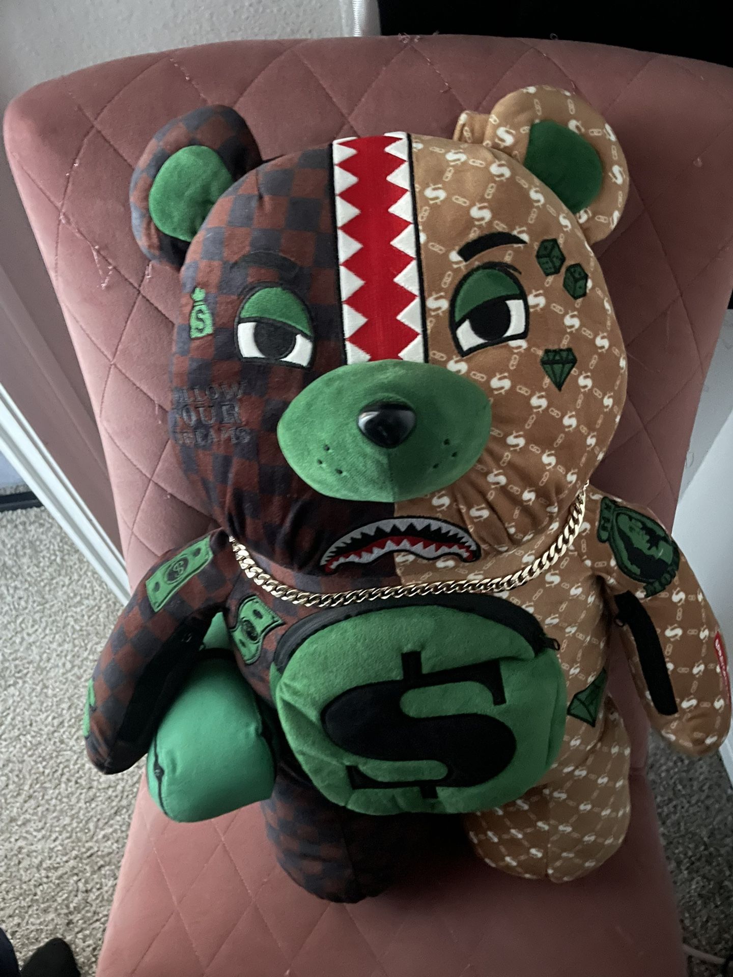 SPRAYGROUND PARIS VS FLORENCE MONEY BEAR TEDDY BACKPACK LTD Edition