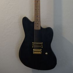  Handmade Offset/Jazzmaster Style Baritone 28” Scale Custom Guitar Satin Black