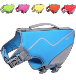 Dog Life Jacket Vest with Rescue Handle, Superior Buoyancy & Lightweight, Small