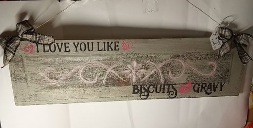 LG Handcraft Farmhouse Style Wall Decor Vintage Drawer Love Like Biscuits&Gravy