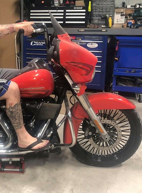 Harley Davidson Streetglide Electraglide Ultraglide 14" chrome meat