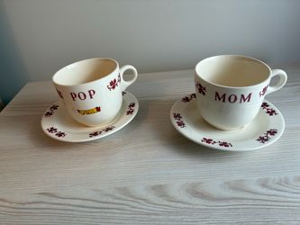 Vintage Mom and Pop teacup and saucer set