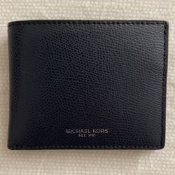 MICHAEL KORS MENS Harrison Crossgrain Leather Slim Billfold Wallet