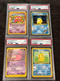 Pokemon cards and slabs