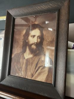 Campbell Art - Antique Jesus Picture Frame 