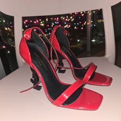 YSL Yves Saint Laurent opyum Red Logo Heels shoes patent leather EUR 36 US 5.5