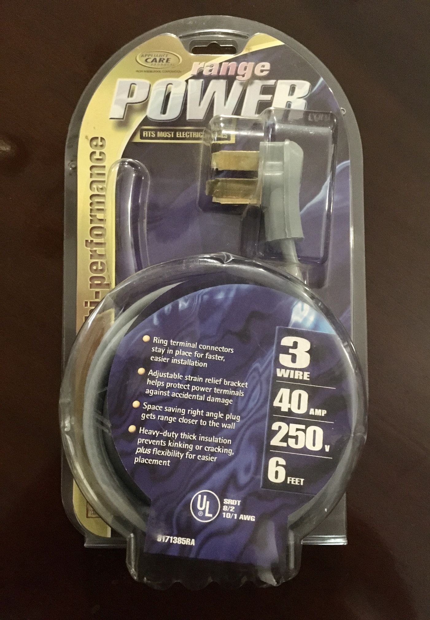 Brand New Range Power Cord