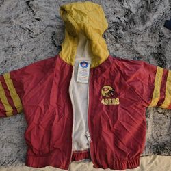 49ers Zipper Up Windbreaker